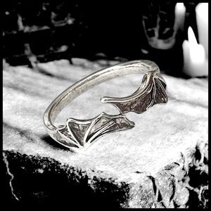 5 For $25💫Trendy Modish Silver Bat Wings Ring